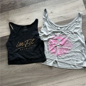 Workout Tank Tops Cropped x2